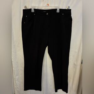 Rafaella women’s black pants size 18W/ straight leg polyester rayon blend